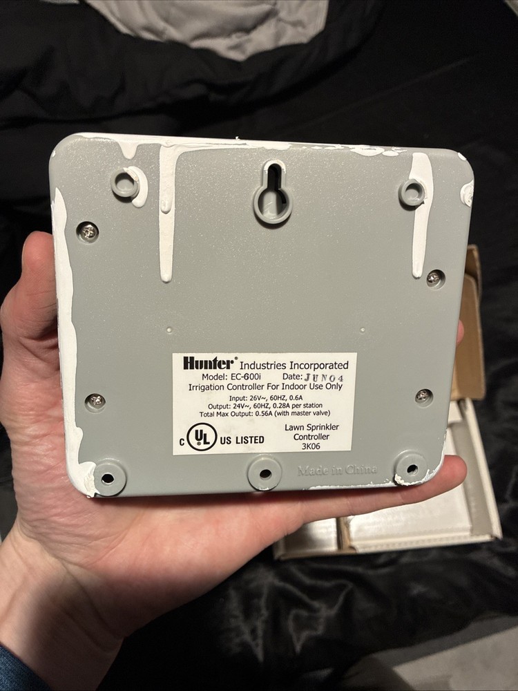 Hunter EC-600i 6-zone Sprinkler Controller Watering Timer NO Power Adapter Vf2