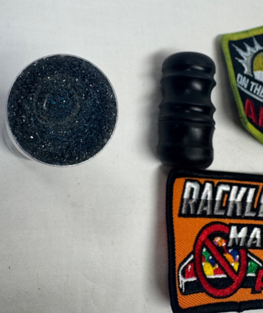 BILLIARD POOL CUE SHAPER / SCUFFER / TIP PICK + JOINT THREAD CAP + 2 PATCHES