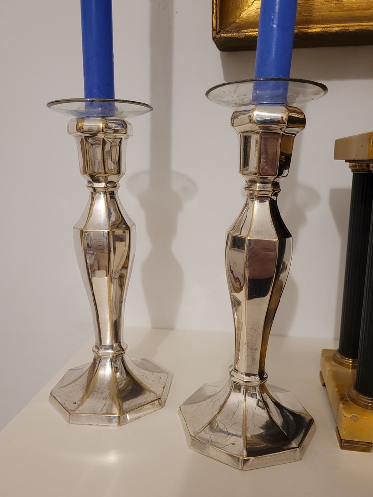 Silver candlesticks - 20 cm high