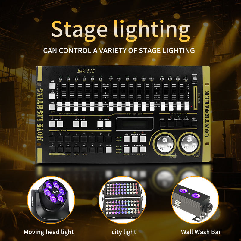Professional DMX 512 Lighting Controller for Stage DJ Disco MAX 512 DMX Console