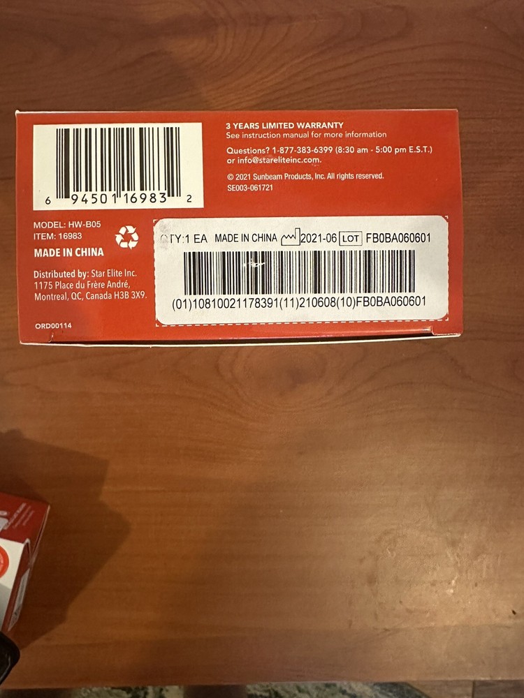 Sunbeam Infrared No Touch Forehead Thermometer