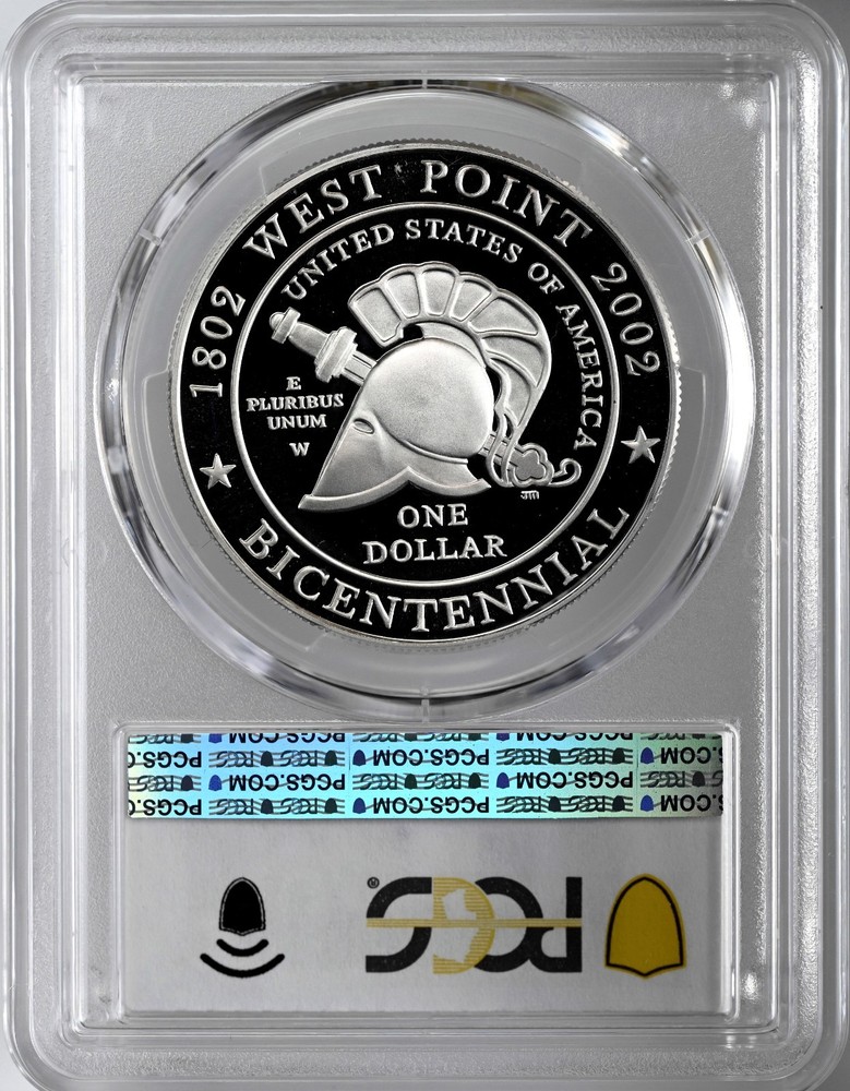 2002-W $1 WEST POINT PROOF SILVER DOLLAR COMMEMORATIVE PCGS PR70 DCAM #49028596