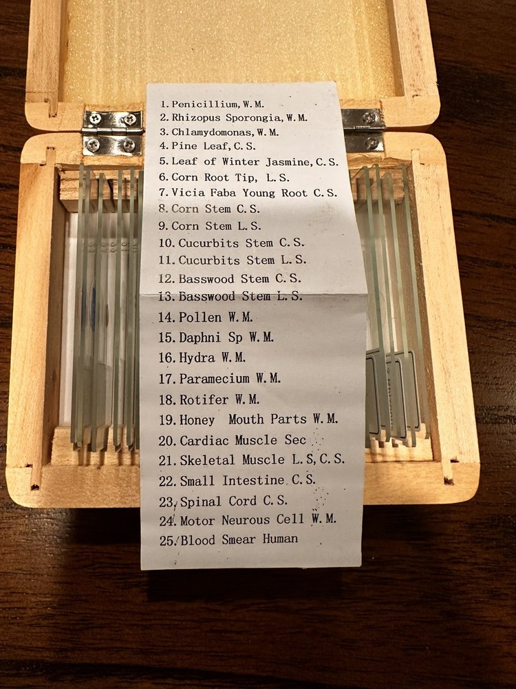 Celestron 25 Prepared Microscope Slide Kit with Storage Case - Celestron #44410
