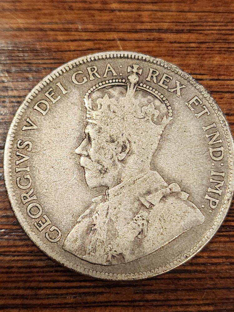1929 Canada 50 Cents Silver Coin