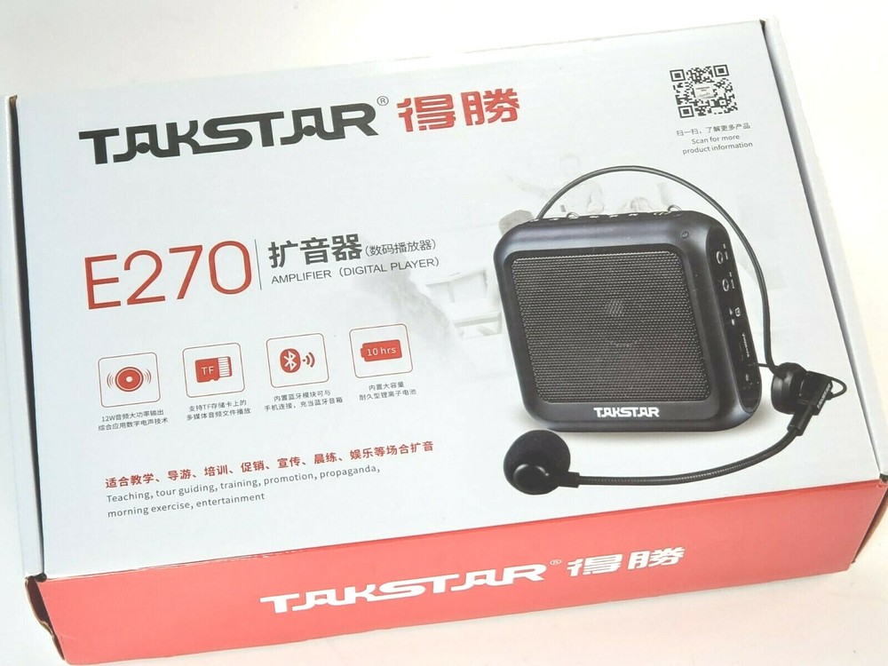 TAKSTAR E270 Portable Digital Bluetooth Voice Amplifier, Mic + Headset