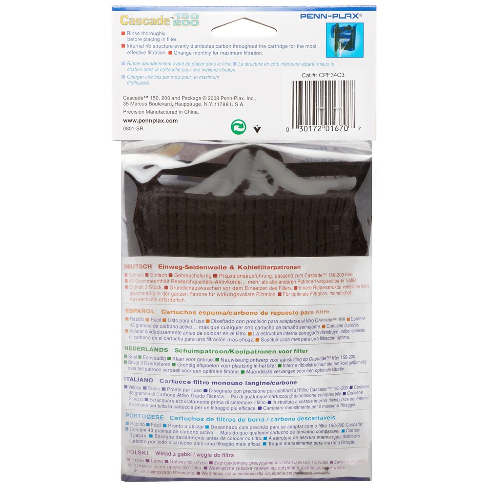 Penn-Plax Cascade Aquarium Filter Media 3 Pack