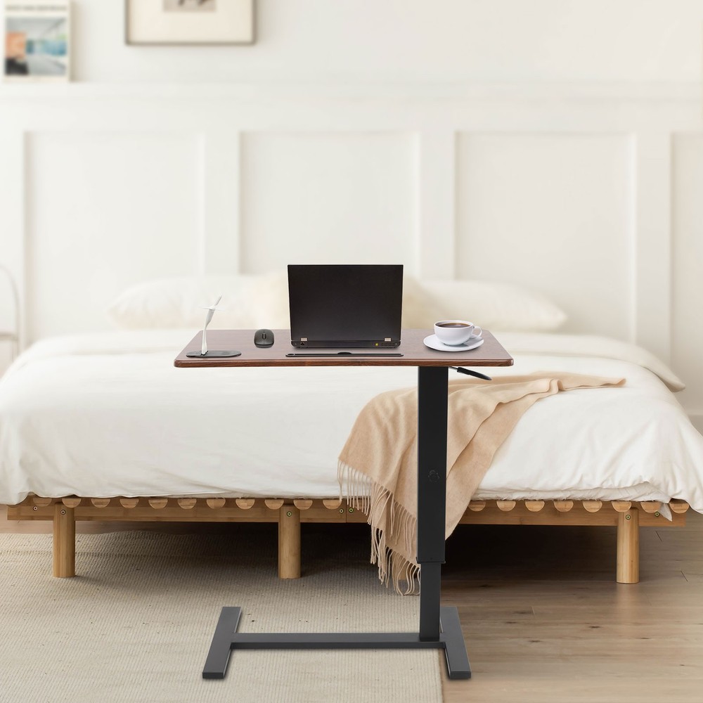 C-shaped Mobile Laptop Table, Mobile Bedside Table, Adjustable Side Table