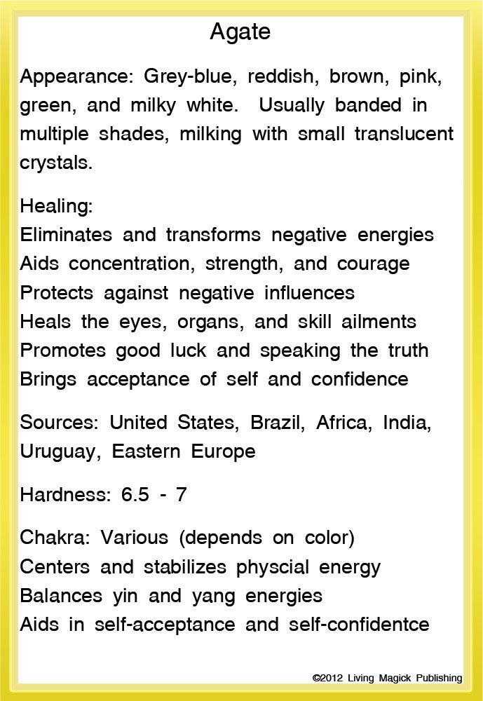 Crystals & Stones Learning Cards - Living Magick Learning Cards - Self Study