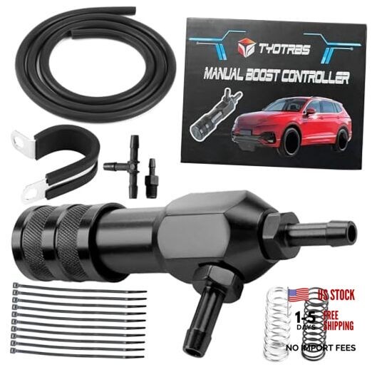 2025 Manual Boost Controller Kit, 1-30 PSI Car Turbo Boost Controller, Black