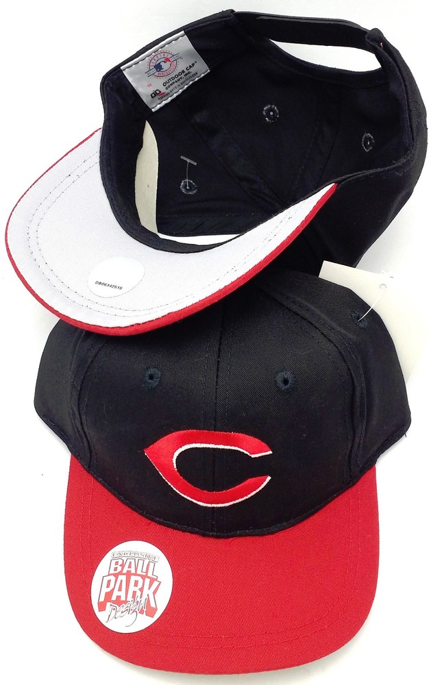 Cincinnati Reds Hat Infant Black/Red Cotton Twill Hat