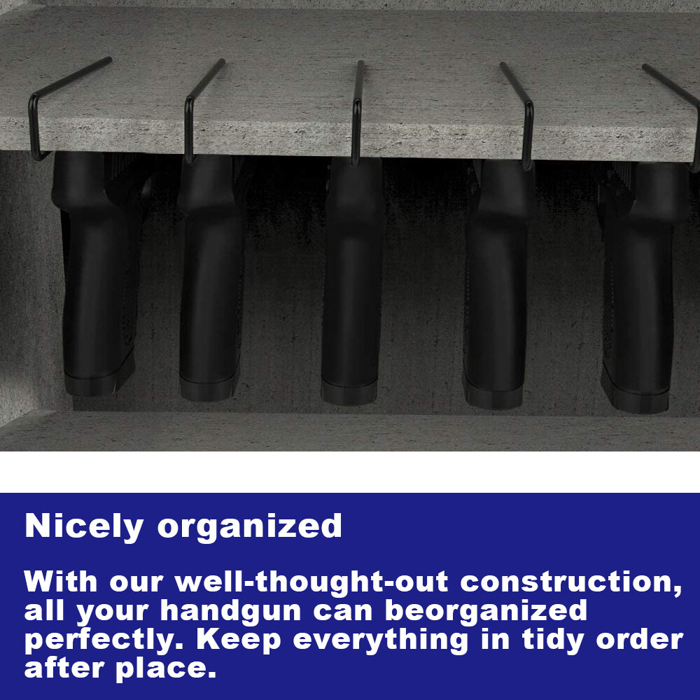 5 PC Storage Pistol Rack Storage Solutions Hangers Black