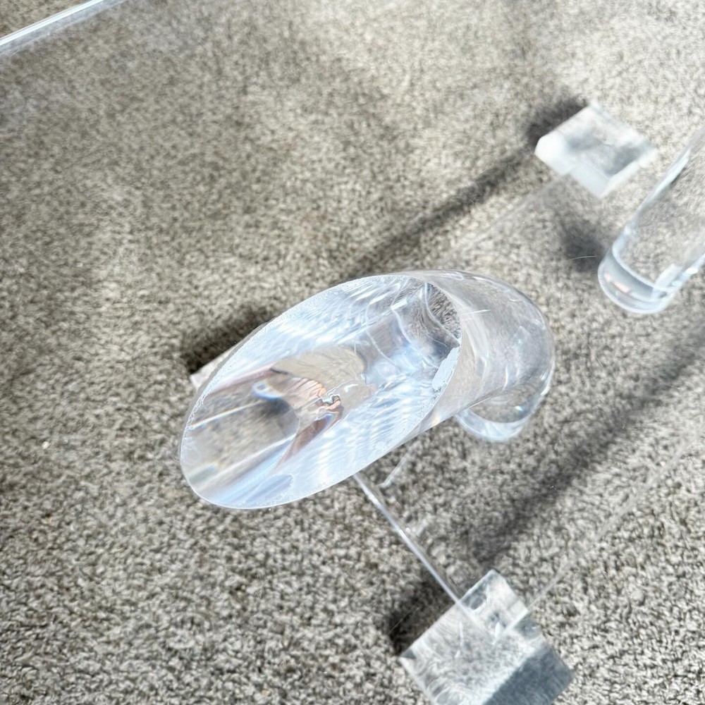 Mid Century Modern Chunky Lucite Coffee Table