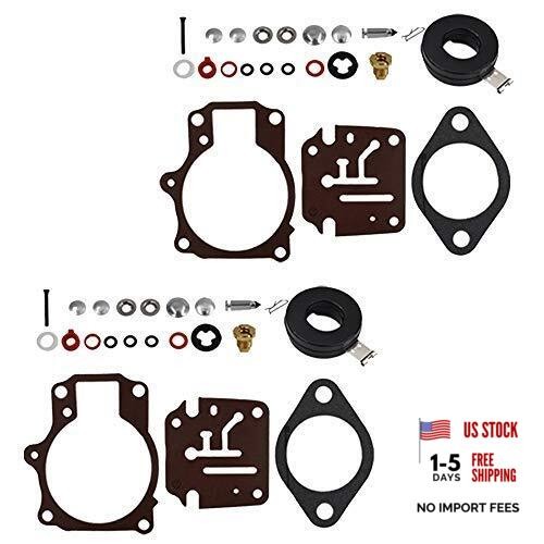 2pcs Carburetor Repair Kit with Float Replacement for Johnson Evinrude 396701