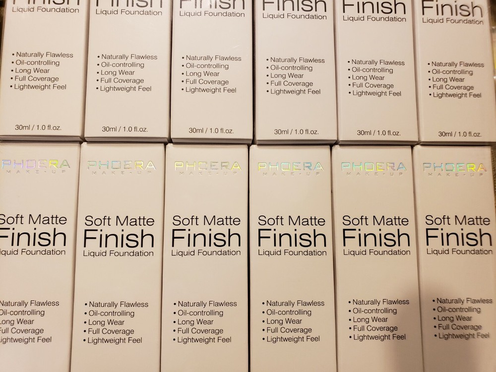 Phoera Foundation Makeup Full Coverage Liquid Base Brighten Long Lasting Shade
