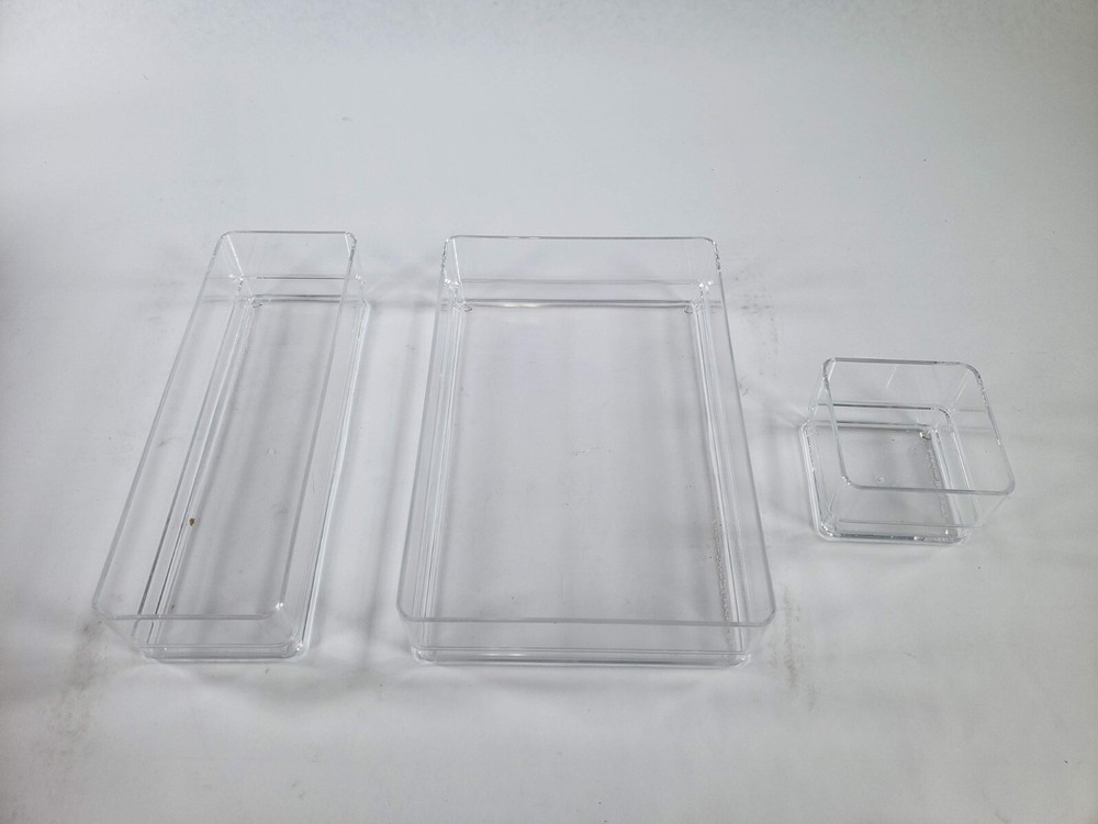 STORi SimpleSort 18-Piece Stackable Clear Drawer Organizer Set Multi-size