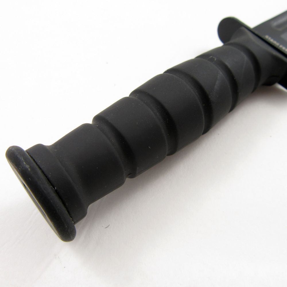 FIXED-BLADE SURVIVAL KNIFE | 7.5" Small Black Rubber Handle Tactical Combat EDC