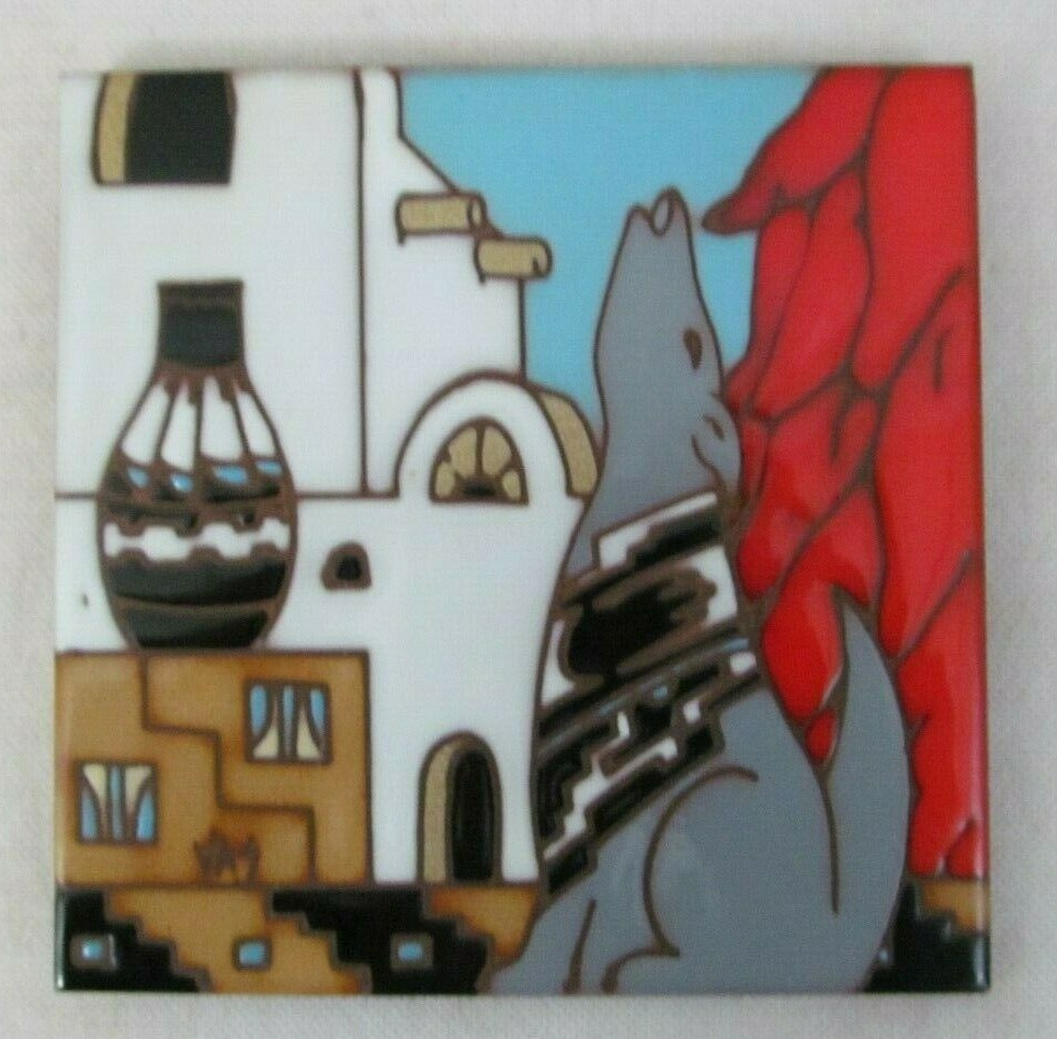 1990 Earthtones 6" Ceramic Art Tile