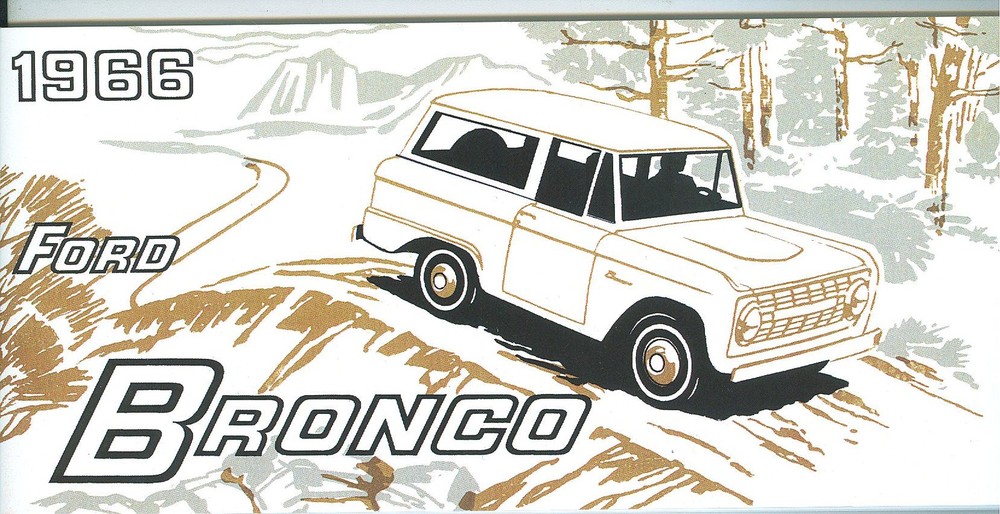 1966  FORD BRONCO OWNER'S  MANUAL
