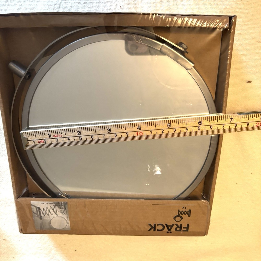 IKEA Mirror Extendable Magnifying FRACK Makeup Shaving Wall Mount Stainless NEW