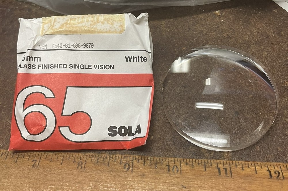 Pair of Sola Single Vision Finished Lens (NOS)
