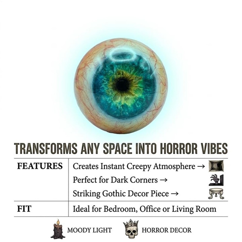 Hyper-Realistic Monster Eye Decor, Unique Gothic Gift for Horror Fans (1PC)
