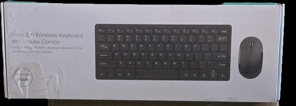 Wireless Keyboard and Mouse Combo – White & Gold | Compact, Stylish, USB Plug &
