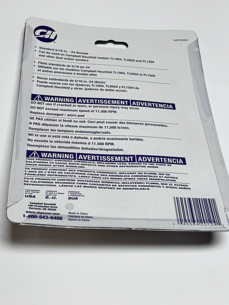 Campbell Hausefeld 6” Dual Action Sander Pad