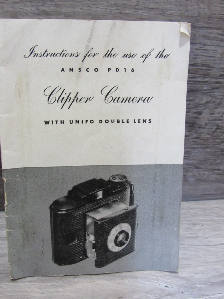 VINTAGE ANSCO Clipper CAMERA clean Good Shape With Box #xw