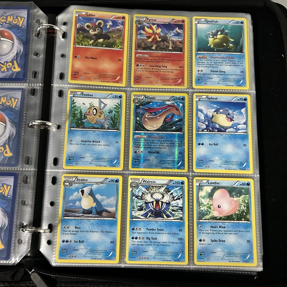 Pokemon XY FLASHFIRE - Complete Set - 1-106 TCG Collection Binder