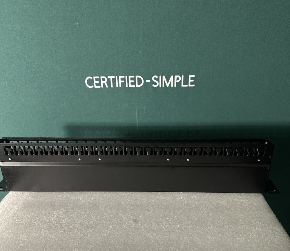 TuffJacks 48-Port CAT5e Patch Panel – 19" Rack Mount, 110 Punchdown.