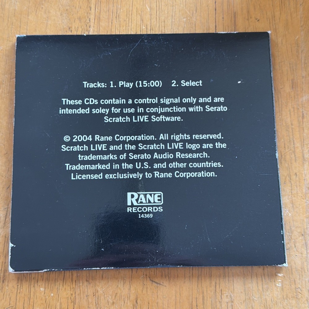 Original Serato Scratch Live Control Tone Signal CDs