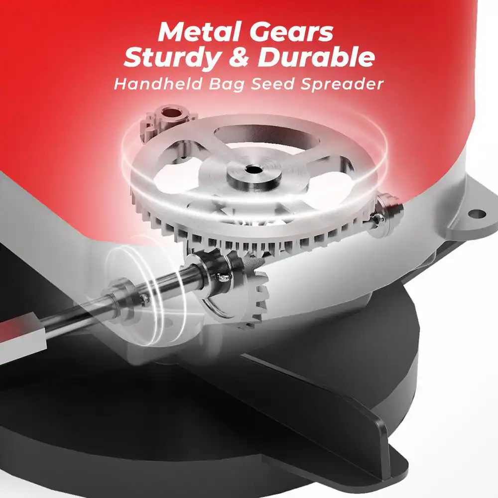 25 Lb. Professional Handheld Bagged Seed Spreader with Comfortable Latex Shoulde