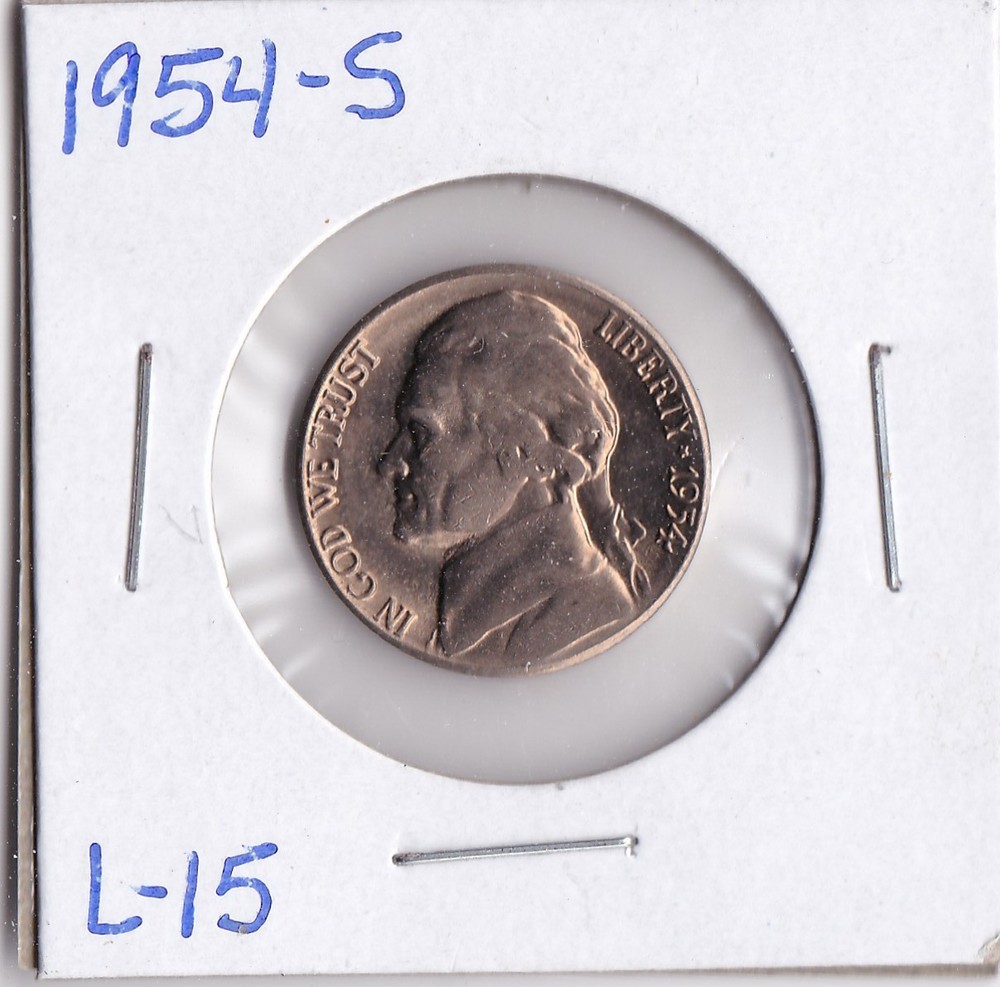 1954-S Jefferson Nickel L15