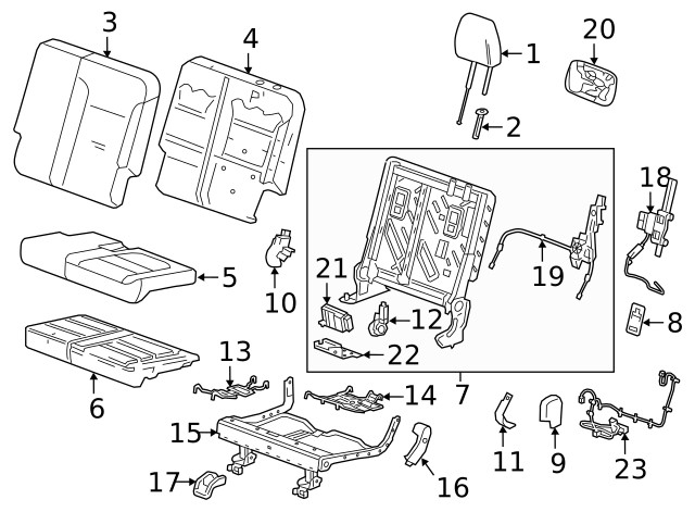 Genuine GM Headrest 84951122