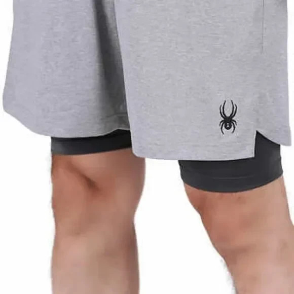 Spyder Active Men's Performance Proweb Stretch Shorts IN BLACK , GRAY