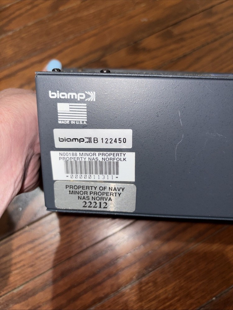 Biamp Advantage Equalizer 8 Channel 3 Band & Microphone Mixer 301e Untested