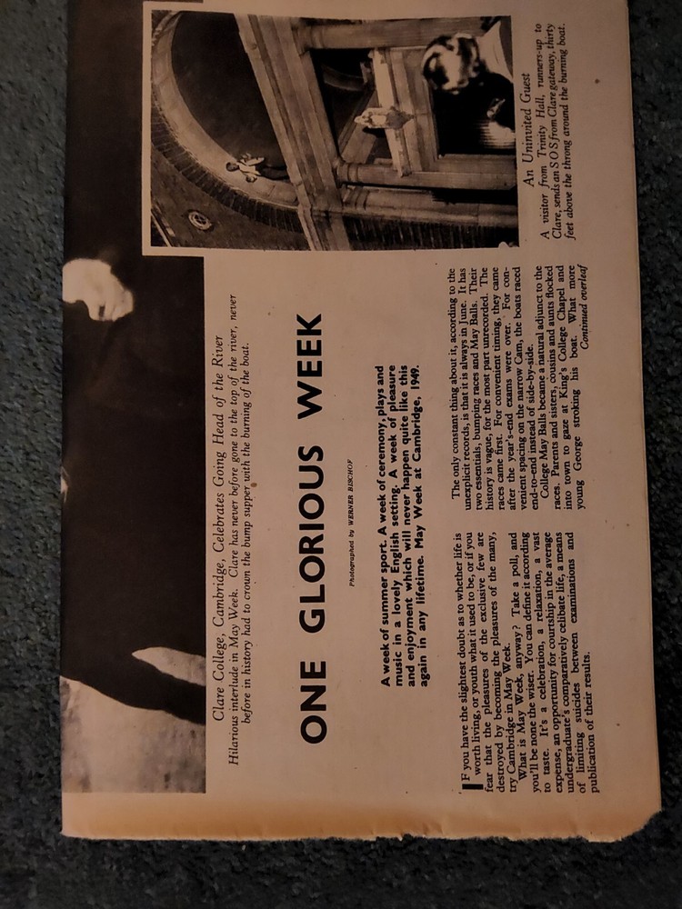 Sk99 Ephemera 1949 Article Cambridge University May Week