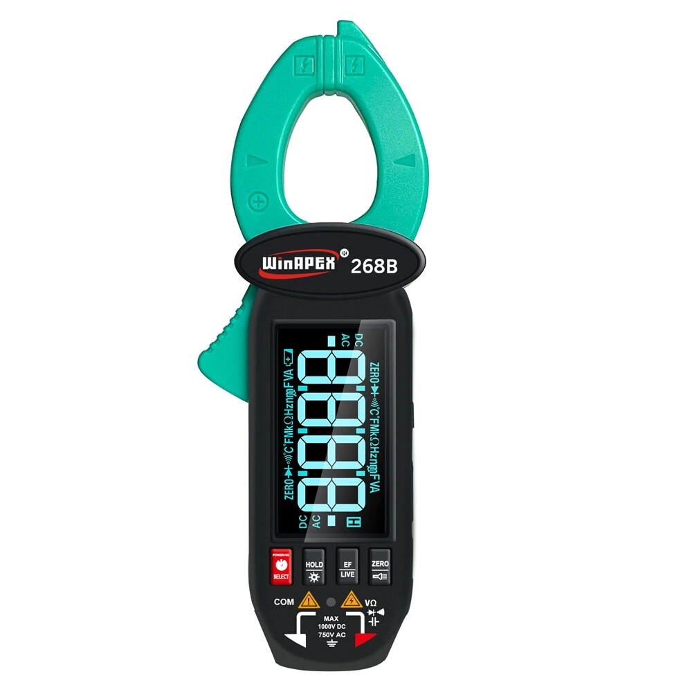 Leakage Current Detect Clamp Meter 0.1mA True RMS 60A AC DC Current Voltage