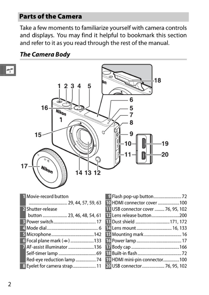 Nikon 1 J3 — User Reference Manual Guide — 1/2 Size, 5.5" x 8.5" Small Compact