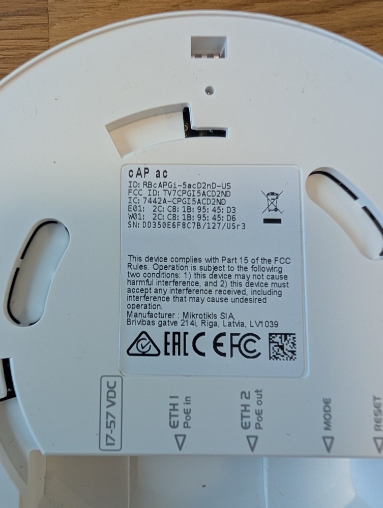 Mikrotik cAP ac | RBcAPGi-5acD2nD | Wireless Access Point