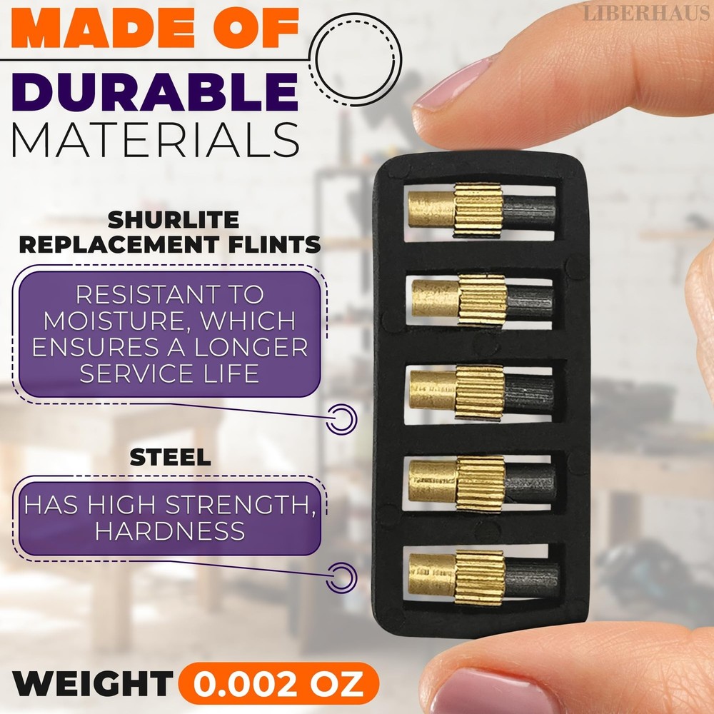 25 Pcs Flint Striker for Torch - Efficient Torch Striker, Compact Spark Light...