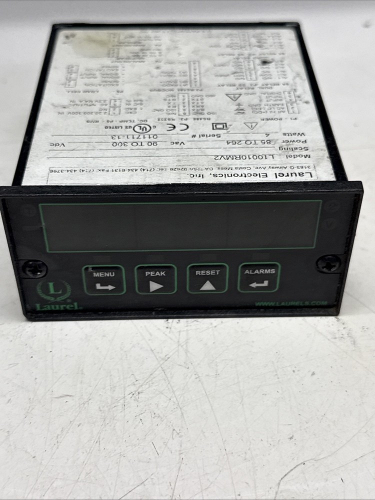 LAUREL ELECTRONICS L10010RMV2 VOLTMETER