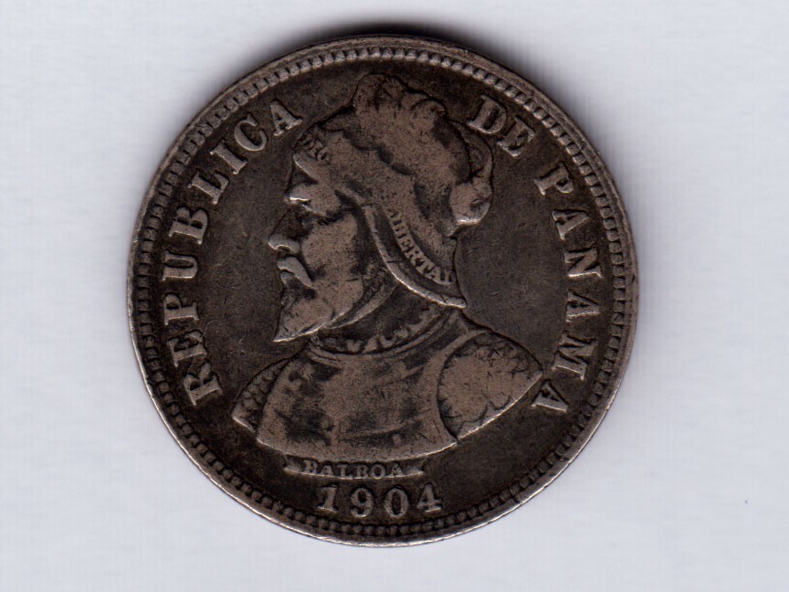 Panama:KM-3, 10 Centesimos, 1904 * SILVER * VF *