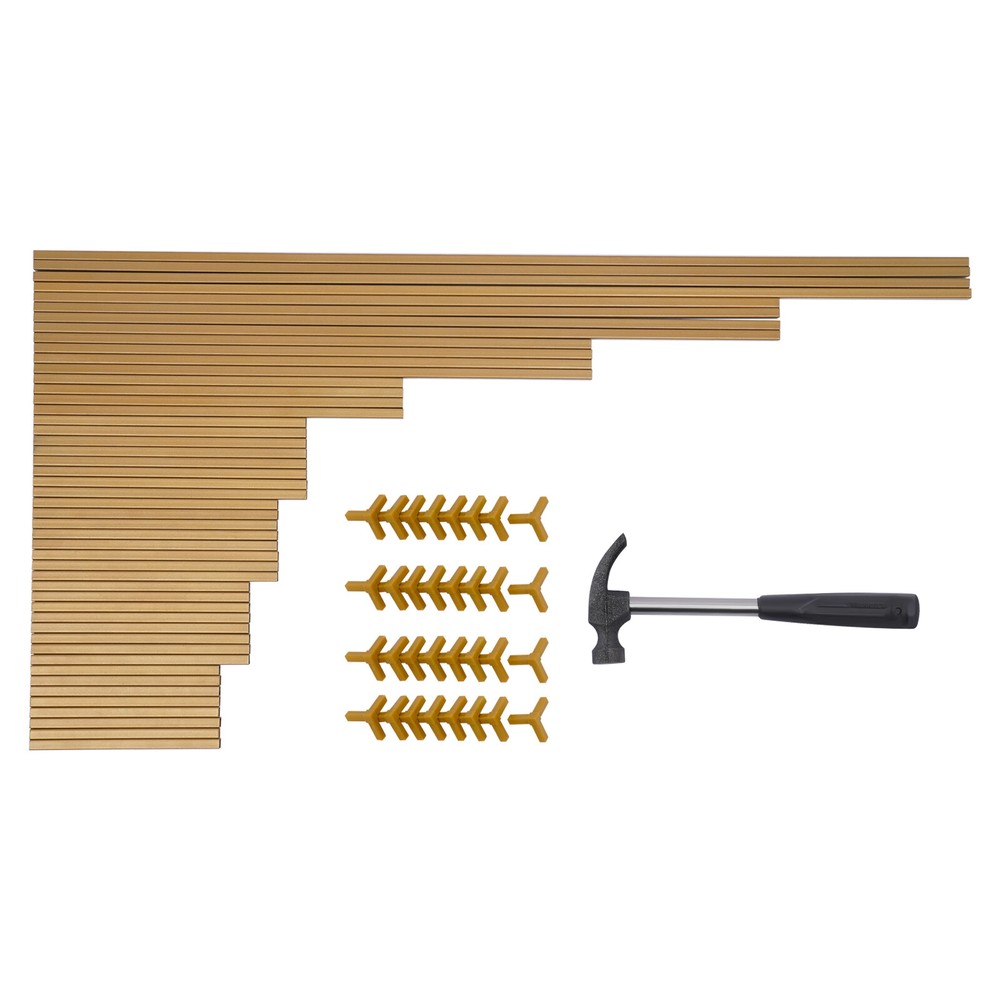 4PCS Gold Flower Stand Rectangular Rack Set For Wedding Table Centerpieces Decor