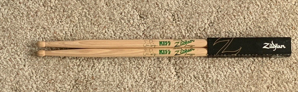 Eric Singer Green Logo KISS Drumsticks