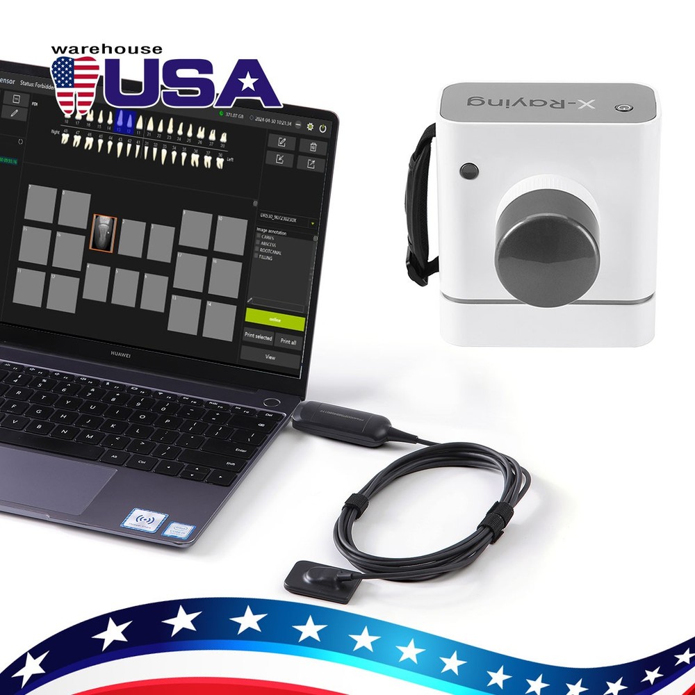 Mobile Dental X Unit System Ray Digital Machine High Frequency + Shield&Sensor