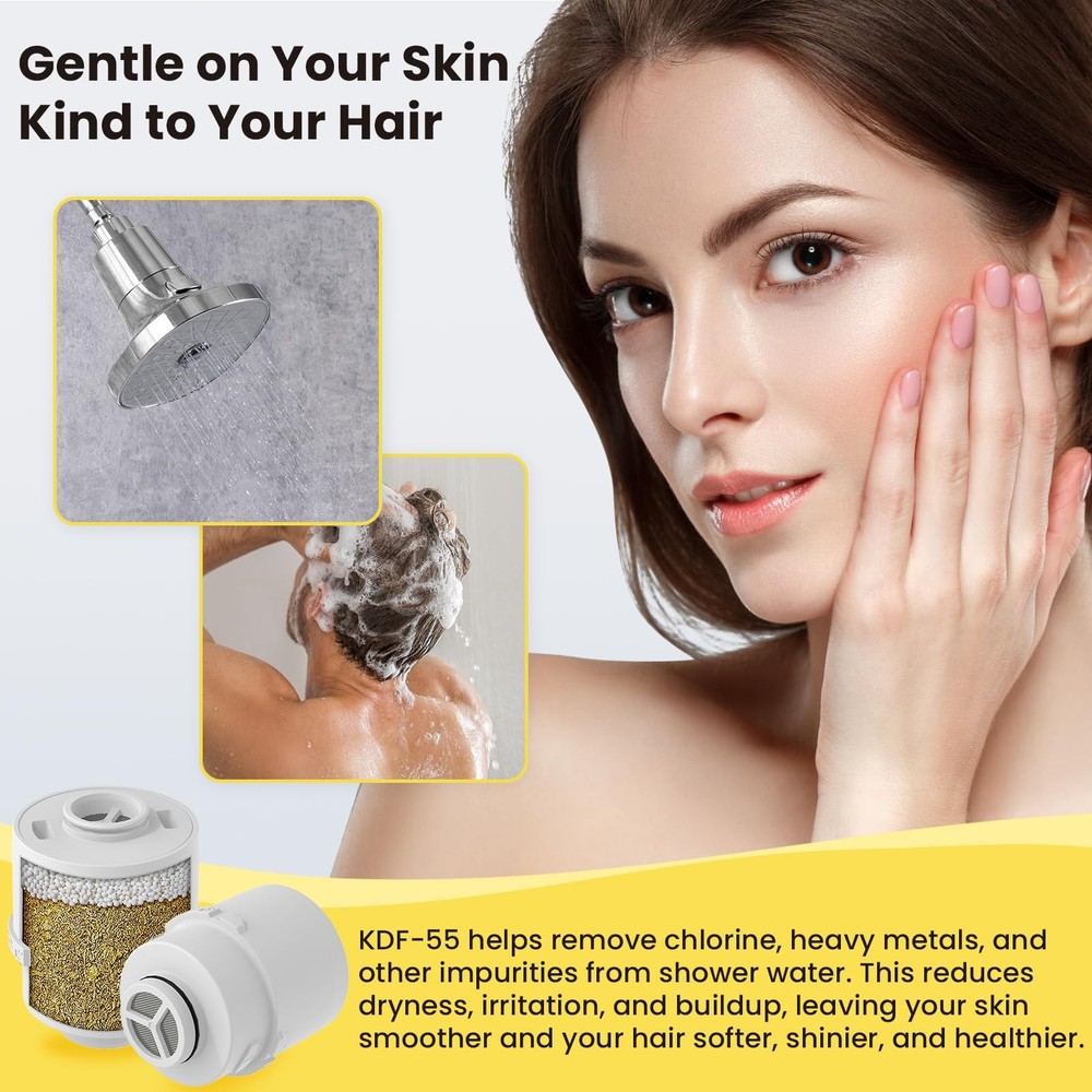 Ryamen Filtered Shower head, Rain Head with Filter, High Silver