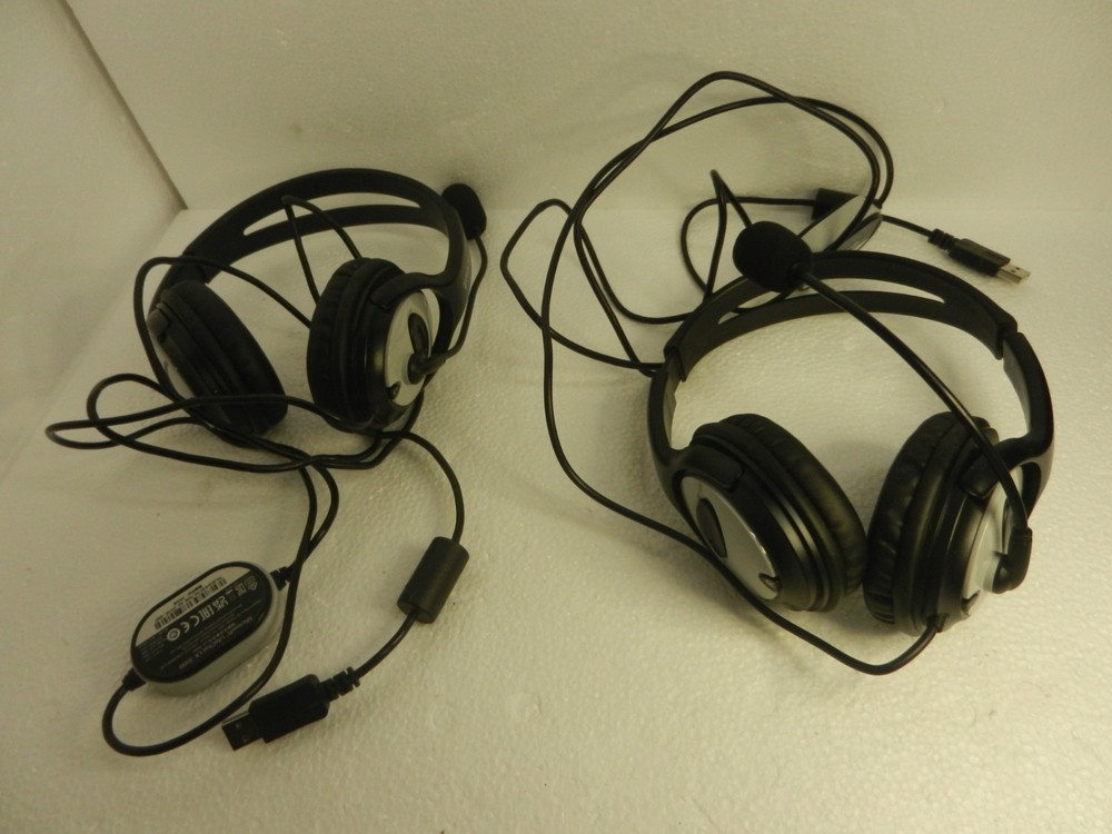 2X LOT * * * Microsoft - LifeChat LX-3000 USB Gaming / Chat Headset Tested
