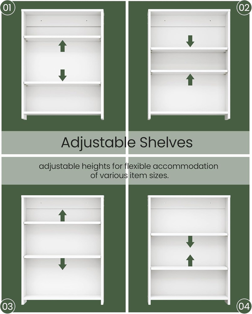 Stylish Wall-Mounted Bathroom Vanity & Mirror with Adjustable Storage Cabinet