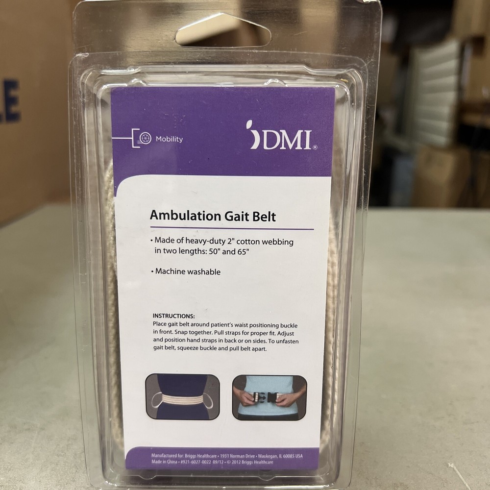 DMI Mobility Ambulation Gait Belt, 65" New In Box